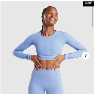 WHITNEY LONG SLEEVE CROP TOP